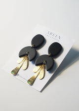 Emmie Polymer Clay Earrings - Black