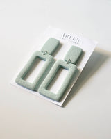 Rectangle Polymer Clay Hoop Earrings