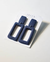 Rectangle Polymer Clay Hoop Earrings