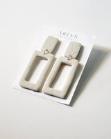 Rectangle Polymer Clay Hoop Earrings