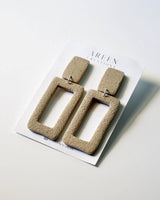 Rectangle Polymer Clay Hoop Earrings