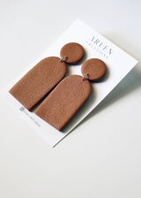 Textured Polymer Clay Dangle Earrings