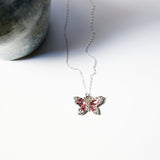 Butterfly Pendant Sterling Silver Necklace