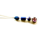 Lapis Lazuli Beaded Stone Gold Necklace