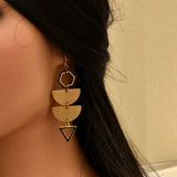 Brass Statement Earrings w/ Bead Woven Tops