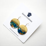 Multicolor Acetate Brass Earrings