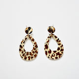 Teardrop Leopard Color Hoops