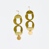 Geometric Brass Statement Earrings
