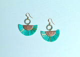 Raffia Straw Fan Earrings
