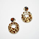 Teardrop Leopard Color Hoops