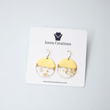 Acetate Gold Foil Brass Statement Earrings