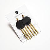 Black Brass Statement Earrings
