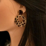Teardrop Leopard Color Hoops