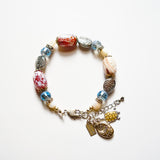 Ceramic Bead Charm Bracelet
