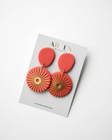 Handmade Brass & Polymer Clay Statement Earrings.