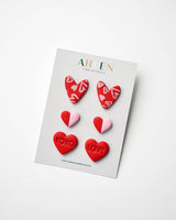 Valentine Polymer Clay Stud Earrings