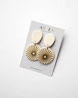 Handmade Brass & Polymer Clay Statement Earrings.