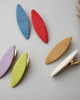 Oval Polymer Clay Hair Clips / Barrettes with Alligator Metal Clips