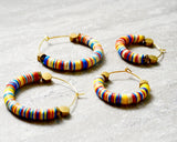Multicolor Vinyl Hoop Earrings