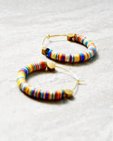 Multicolor Vinyl Hoop Earrings