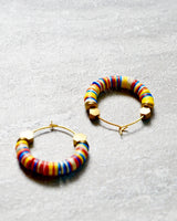 Multicolor Vinyl Hoop Earrings