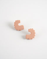 Wavy Polymer Clay Studs Earrings