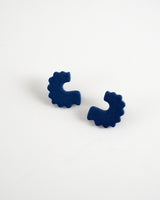 Wavy Polymer Clay Studs Earrings