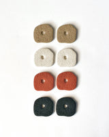 Textured Polymer Clay Studs Earrings with Titanium Earring Posts