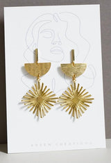 Textured Brass Earrings