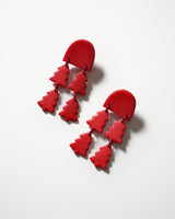 White Christmas Polymer Clay Earrings