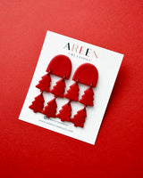 White Christmas Polymer Clay Earrings