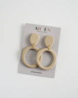 Polymer Clay Dangle Hoop Earrings