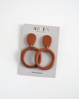 Polymer Clay Dangle Hoop Earrings