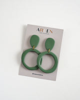 Polymer Clay Dangle Hoop Earrings