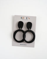 Polymer Clay Dangle Hoop Earrings