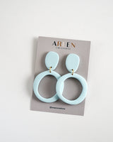 Polymer Clay Dangle Hoop Earrings