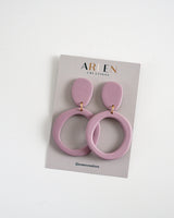Polymer Clay Dangle Hoop Earrings