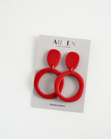 Polymer Clay Dangle Hoop Earrings