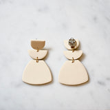 Sophia Polymer Clay Earrings, Ivory