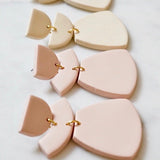 Sophia Polymer Clay Earrings, Ivory