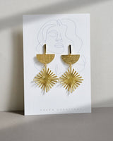 Textured Brass Earrings