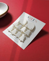 Red Christmas Polymer Clay Earrings