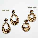 Teardrop Leopard Color Hoops