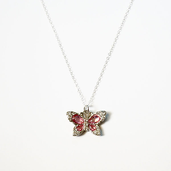 Butterfly Pendant Sterling Silver Necklace