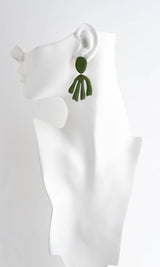 Matisse I Polymer Clay Earrings - Green