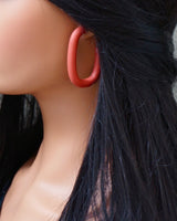 Oval Polymer Clay Hoops