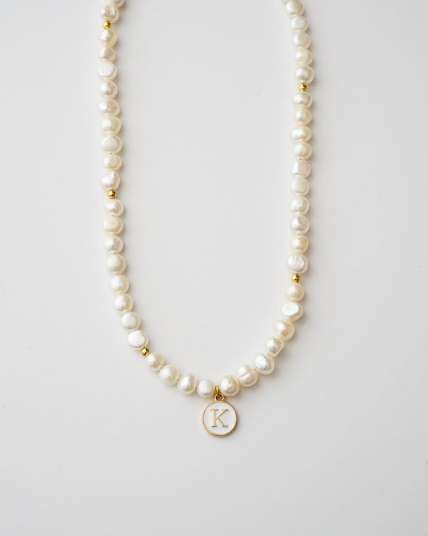 Initial Freshwater Pearl Necklace