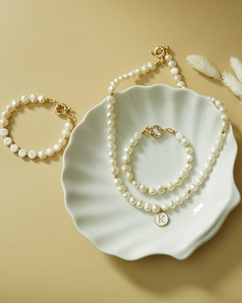 Initial Freshwater Pearl Necklace