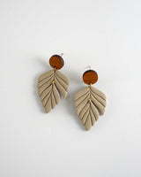 Leaf Polymer Clay Earrings