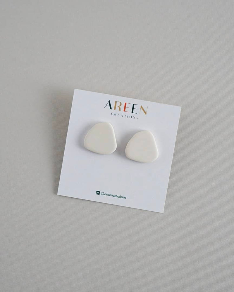 Minimalist Polymer Clay Stud Earrings